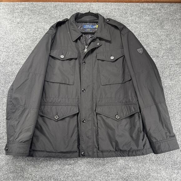 Polo Ralph Lauren Performance Men's Black Water-Repellent Field Jacket Size L - Picture 1 of 11